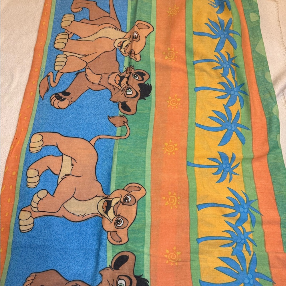 Vintage Lion King Simbas Pride flag twin flat sheet